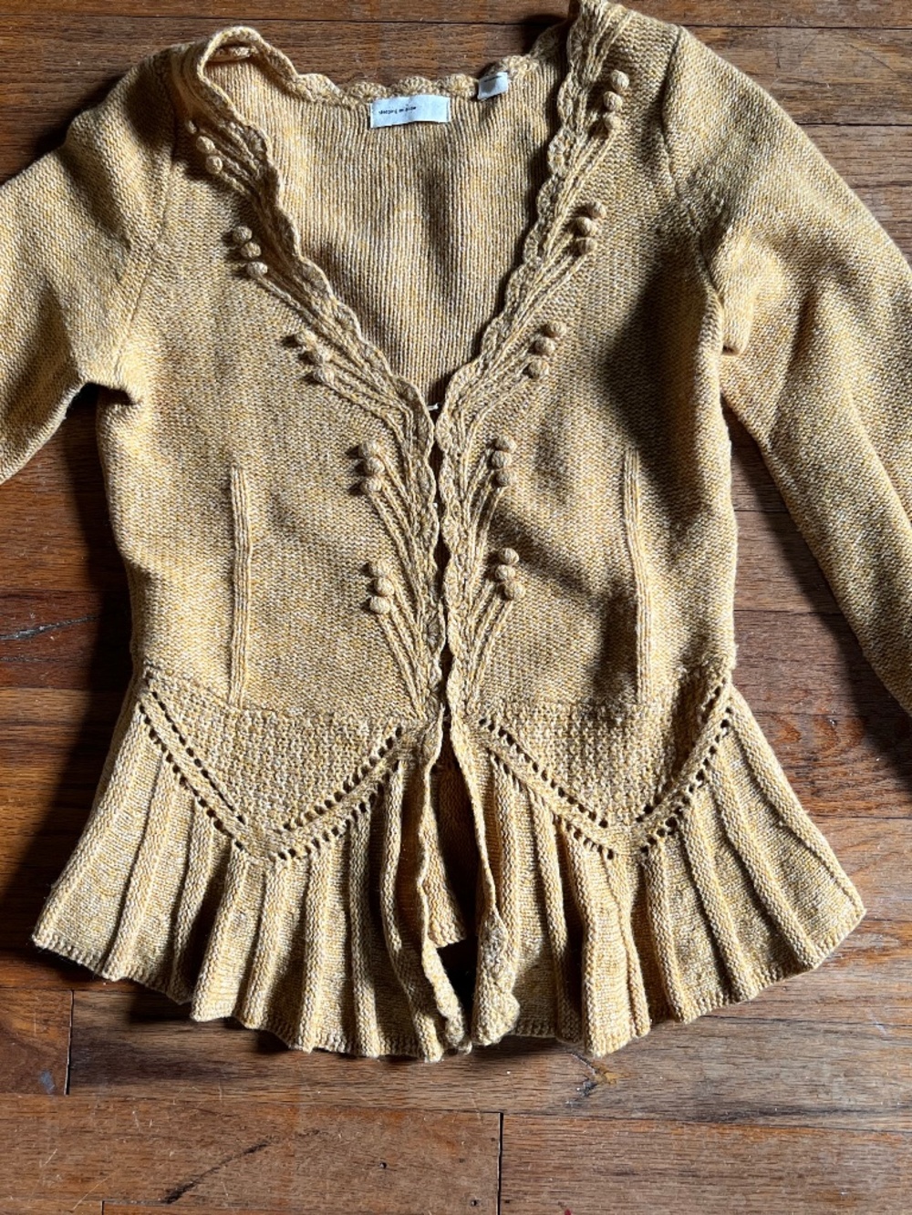 Consigning Soon! Anthro Sleeping on Snow Peplum Cardigan Sweater